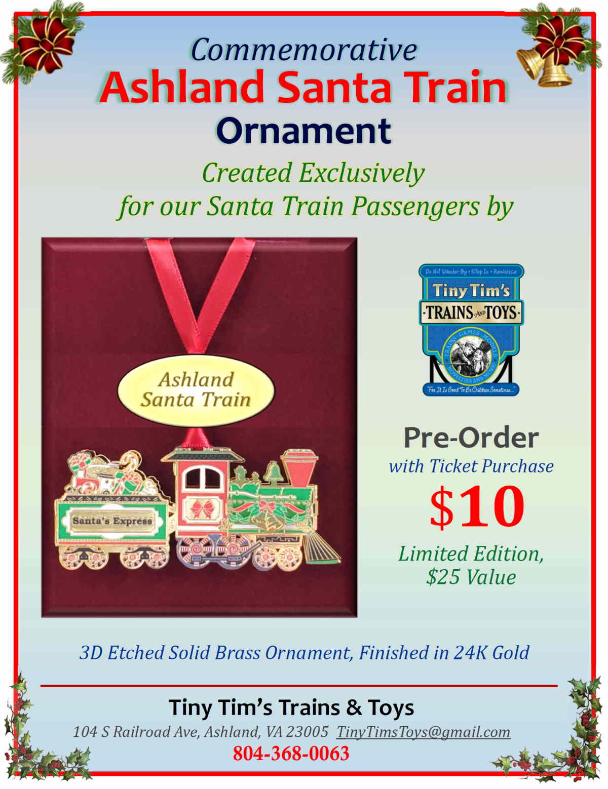 Ashland 2022 Santa Train Ornament