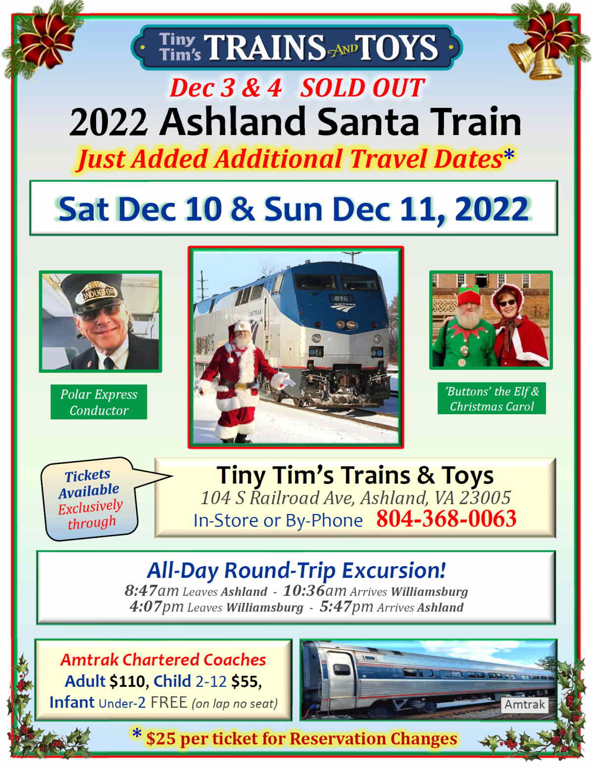 Tiny Tim 2022 Santa Train