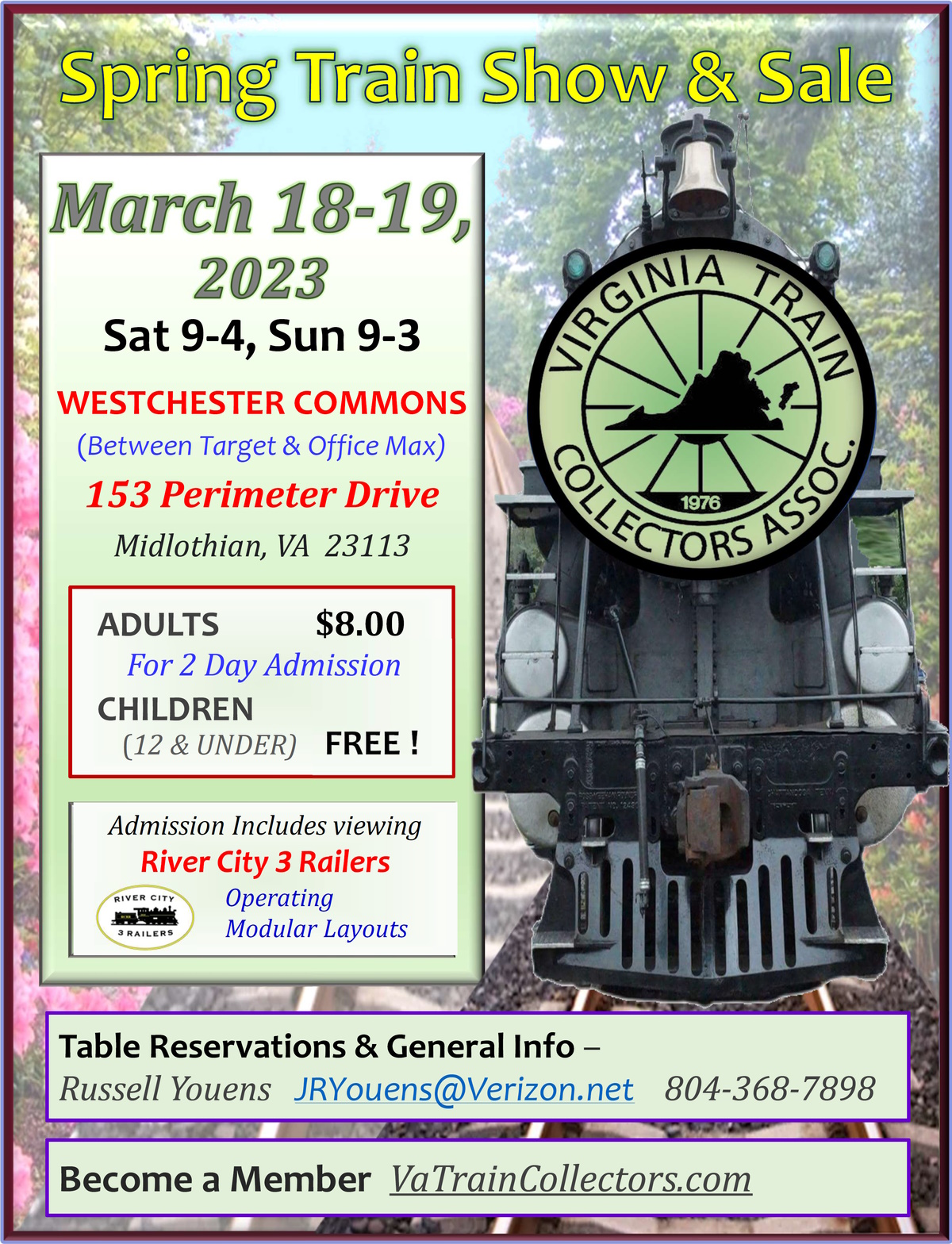 VTCA Train Show March 18-19, 2023