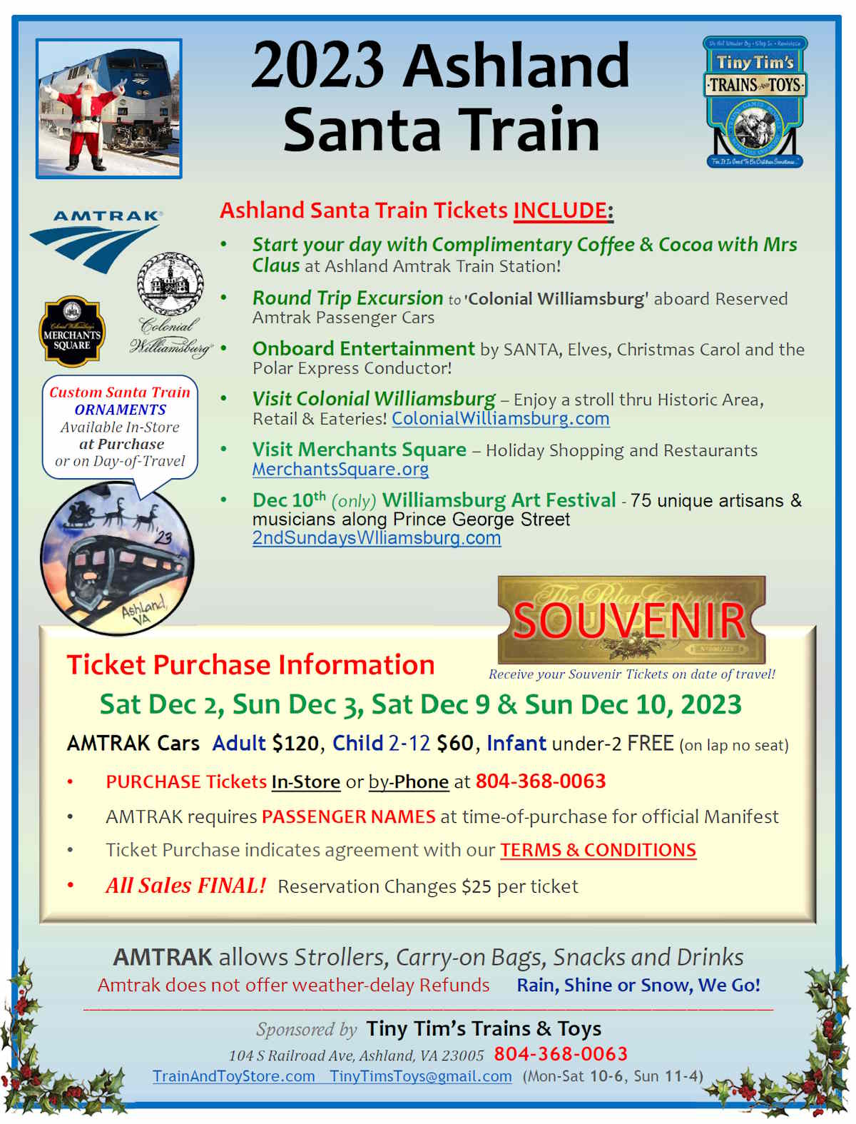2023 Santa Train Ashland, VA